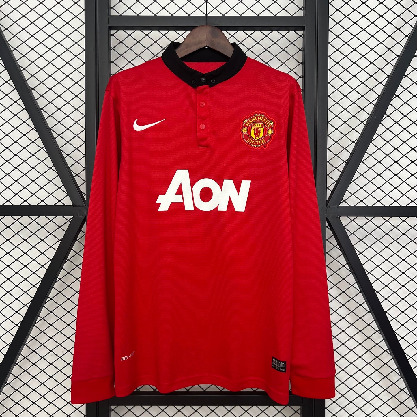 MANCHESTER UNITED RETRO MANGA LARGA 13/14